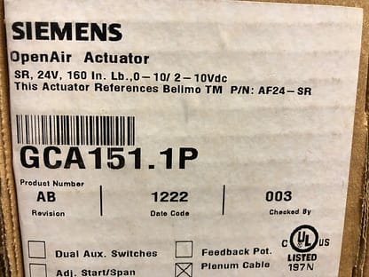 Siemens GCA151.1P