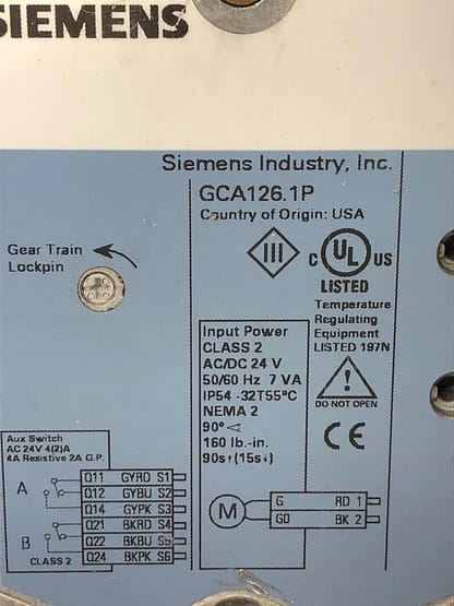 Siemens GCA126.1P