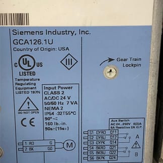 Siemens GCA126.1U