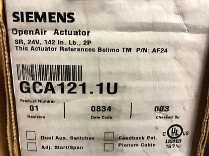 Siemens GCA121.1U